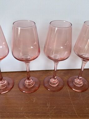 Target Blush Pink Stem Wine Glasses - Set of 4